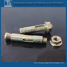 Yellow Zinc Plated Flange Nut Sleeve Anchor